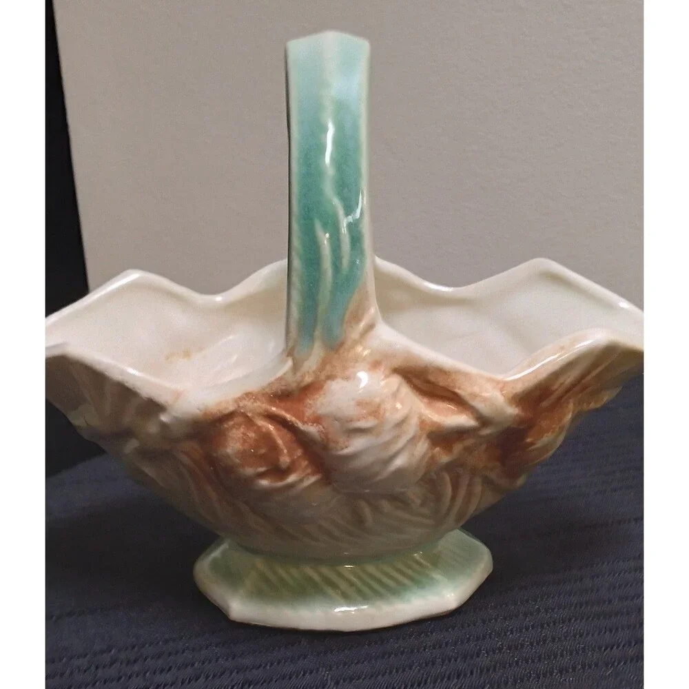 Vintage McCoy Pinecone Basket Planter